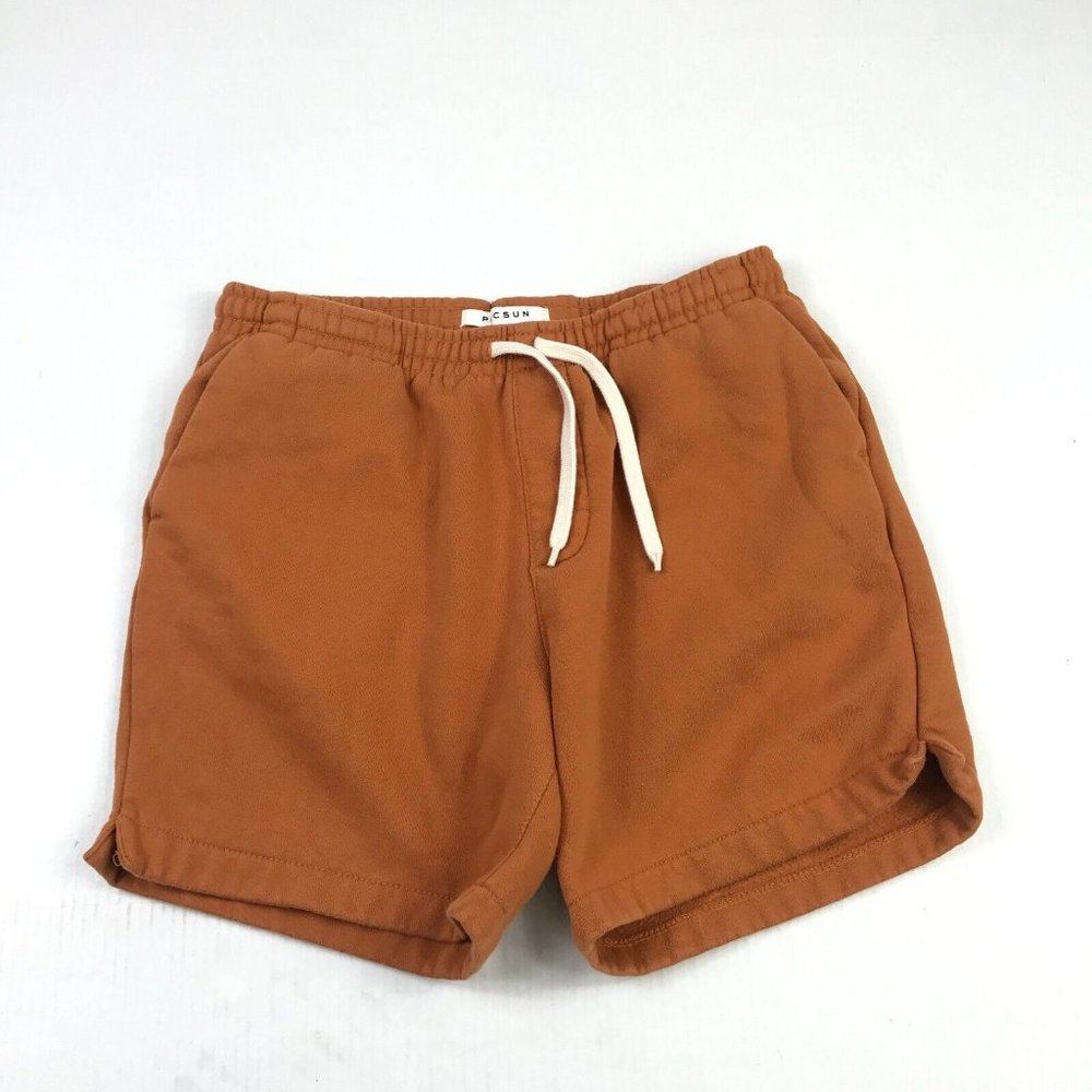 Pacsun Mens Volley Sweat Shorts Orange 6" Inseam Drawstring Pockets Size Medium